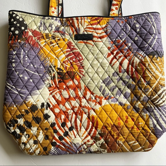 Vera Bradley Painter Feathers Tote Bag - Picture 9 of 12